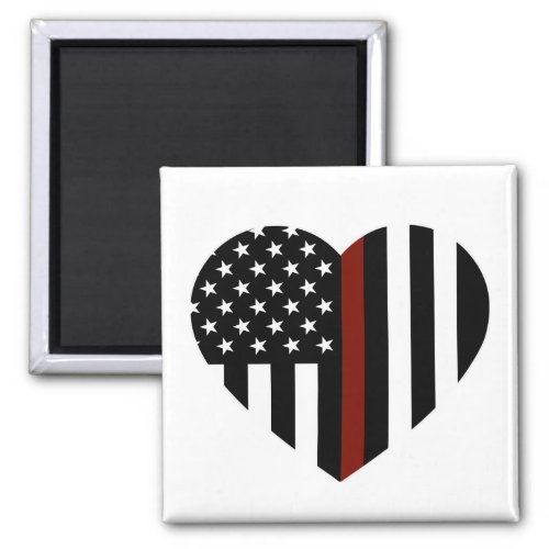 Thin Red Line American Flag Magnet