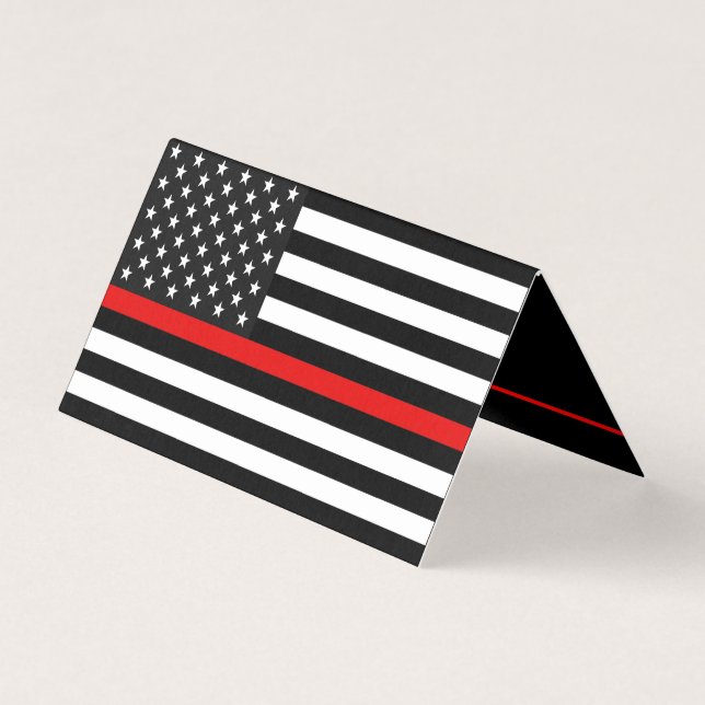Thin Red Line American Flag Memorial (Back)