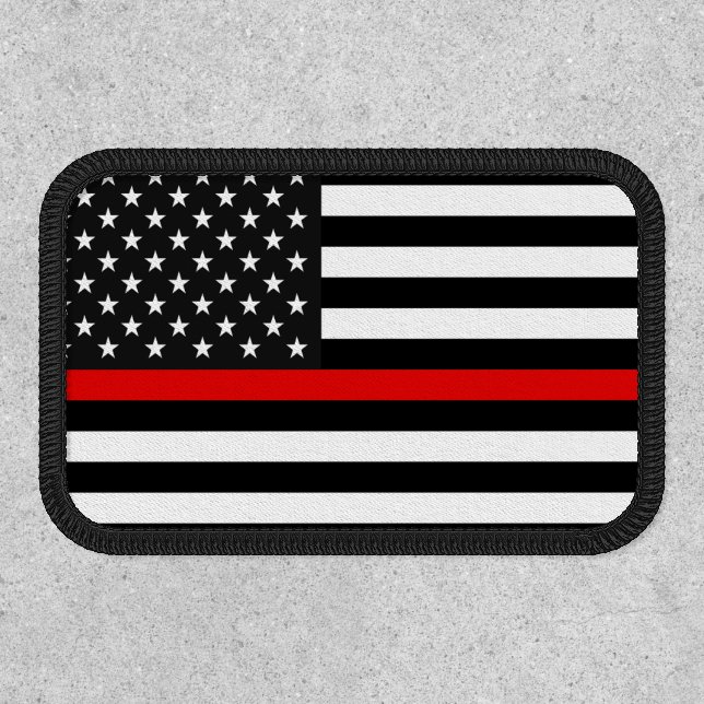 Thin Red Line American Flag Patch (Front)