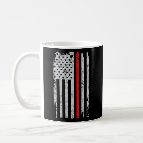 Thin Red Line American Flag Patriot Firefighter Fi Coffee Mug