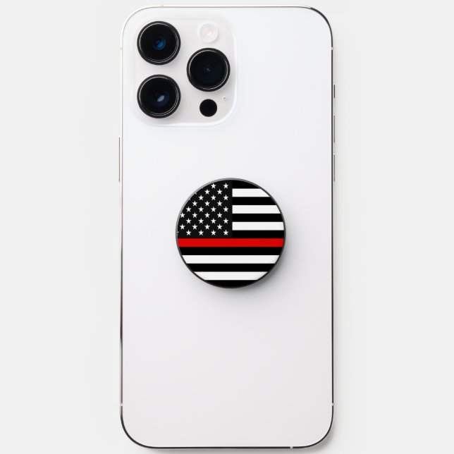 Thin Red Line American Flag PopSocket (Front)