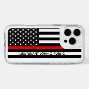 Thin Red Line American Flag iPhone 16 Pro Max Case