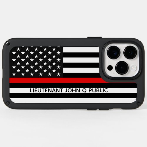 Thin Red Line American Flag Speck iPhone 14 Pro Max Case