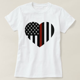 Thin Red Line American Flag T-Shirt