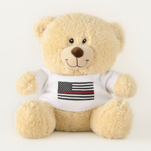 Thin Red Line American Flag Teddy Bear