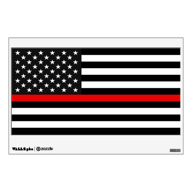 Thin Red Line American Flag Wall Decal (Front)