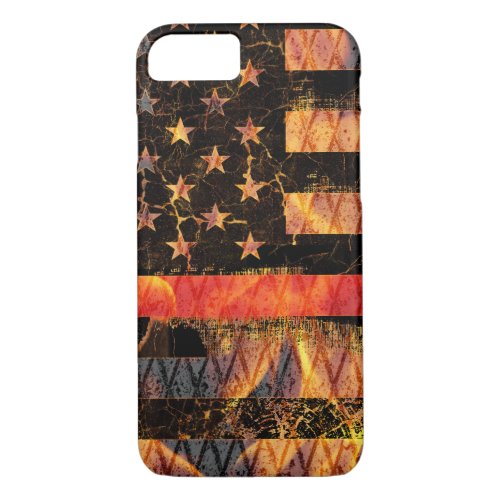 Thin Red Line and Flames iPhone 87 Case