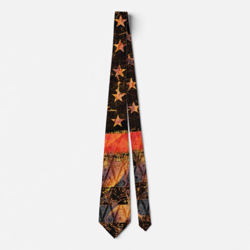 Thin Red Line and Flames Neck Tie