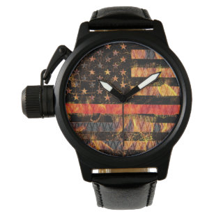 Thin Red Line Leather Design