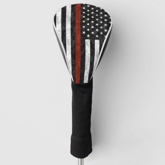 Thin Red Line Camo Flag Golf Head Cover (Front)
