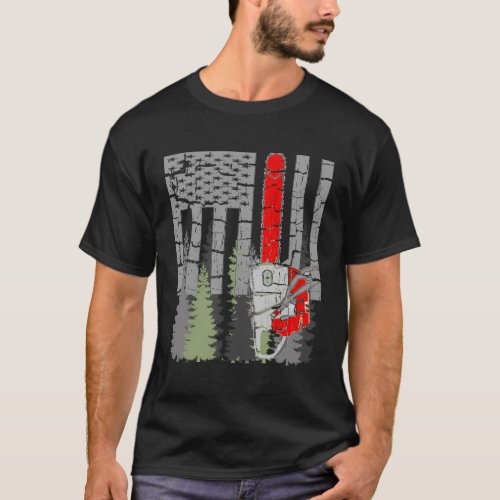 Thin Red Line Chainsaw And Woods T_Shirt