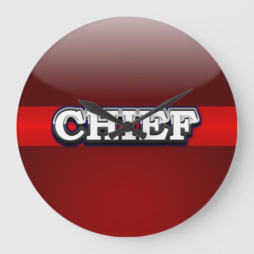 Thin Red Line Chief Large Clock