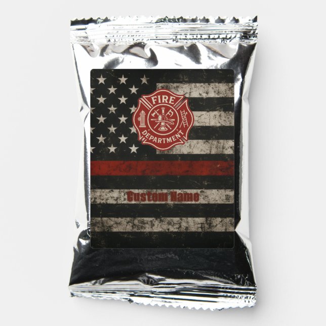 Thin Red Line Custom Firefighter Drink Mix Bag (Front)