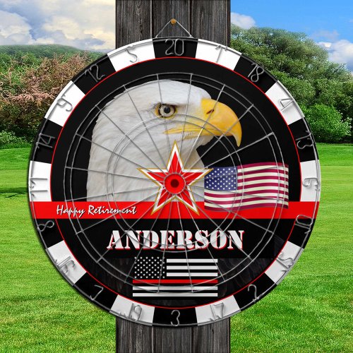 Thin Red Line darts American Flag fireman  USA Dart Board