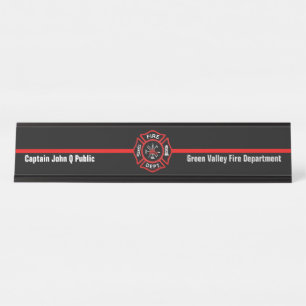 Thin Red Line Desk Name Plate