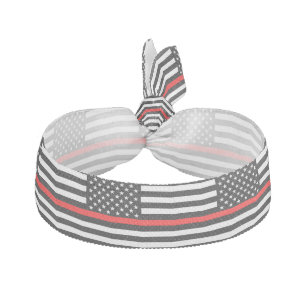Thin Red Line Display Decor Hair Tie