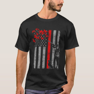Thin Red Line Duck Hunting Flag T-Shirt