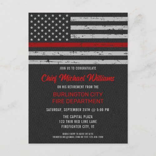 Thin Red Line Fire Academy Firefighter Retirement
