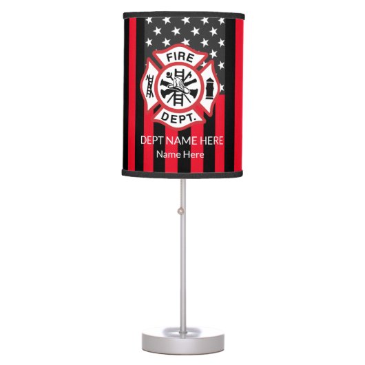 Thin Red Line, Fire Fighter Table Lamp (Front)