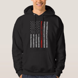 Thin Red Line Firefighter American Flag Hoodie