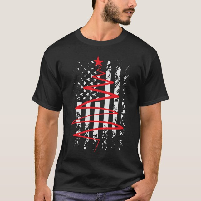 Thin Red Line Firefighter Apparel Christmas Fireme T-Shirt (Front)