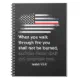 Thin Red Line Firefighter Bible Verse America Notebook | Zazzle