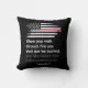 Thin Red Line Firefighter Bible Verse America Throw Pillow | Zazzle