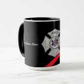 Thin Red Line Firefighter Coffee Mug (Front Left)