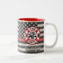 Thin Red Line, Firefighter Coffee Mug, Fireman Two-Tone Coffee Mug