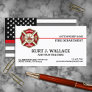Thin Red Line Firefighter Flag Business Card