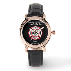 Thin Red Line Firefighter Flag for Fireman Wives Watch