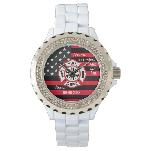 Thin Red Line Firefighter Flag for Wives Watch