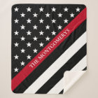 Thin Red Line Firefighter Flag Monogram Name