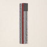 Thin Red Line Firefighter Flag Scarf<br><div class="desc">Thin Red Line Firefighter Flag</div>