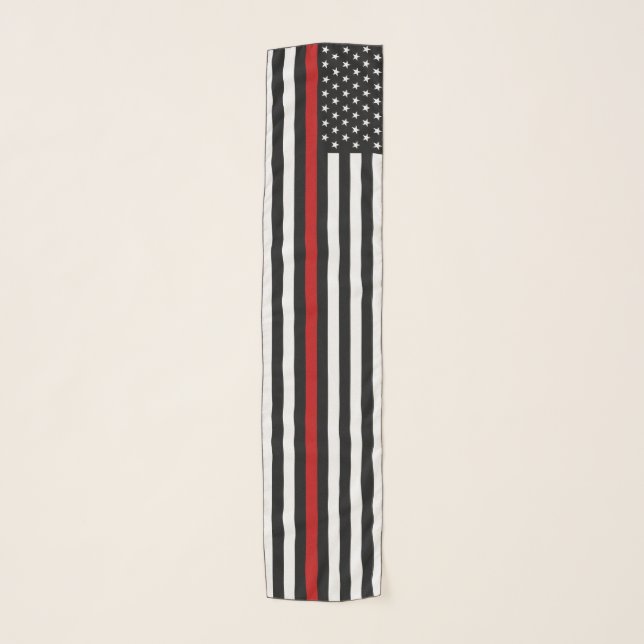 Thin Red Line Firefighter Flag Scarf (Front)