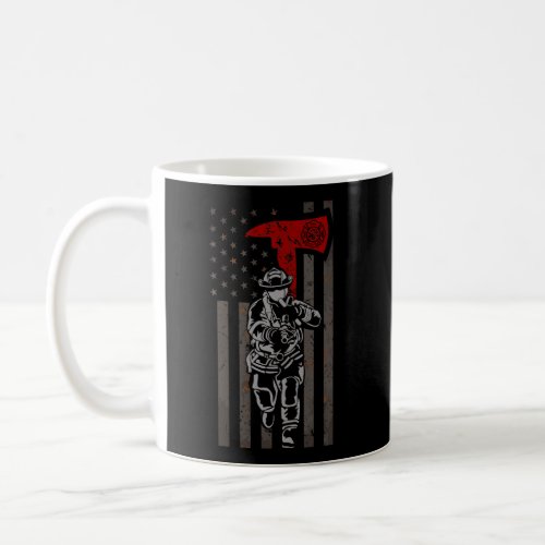 Thin Red Line Firefighter Flag Support For Firefig Coffee Mug