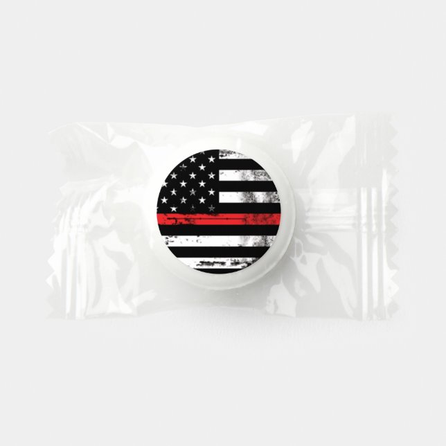 Thin Red Line Firefighter Life Savers Mints Candy (Front)
