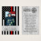 Thin Red Line Firefighter Memorial Prayer Card