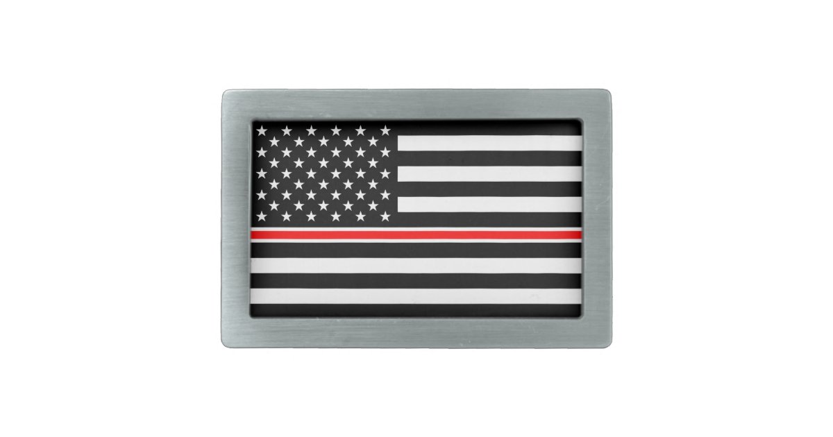 Belt Buckle - Firefighter Thin Red Line