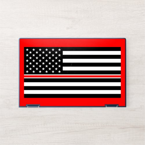 Thin Red Line Firefighters Heroes American Flag HP Laptop Skin