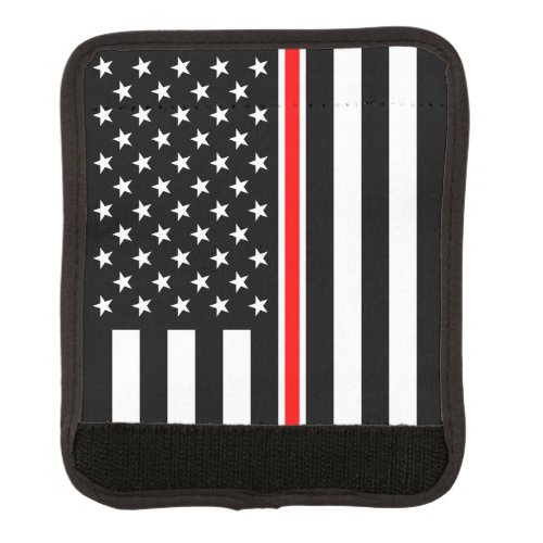 Thin Red Line Firefighters Heroes American Flag Luggage Handle Wrap