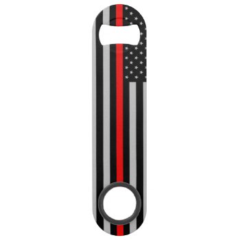 Thin Red Line Fireman Flag Can Opener by ThinBlueLineDesign at Zazzle