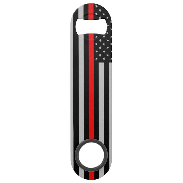 Thin Red Line Fireman Flag Can Opener (Front)