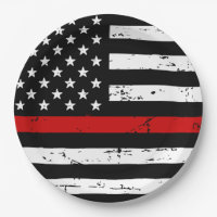 Thin Red Line Fireman Flag Firefighter