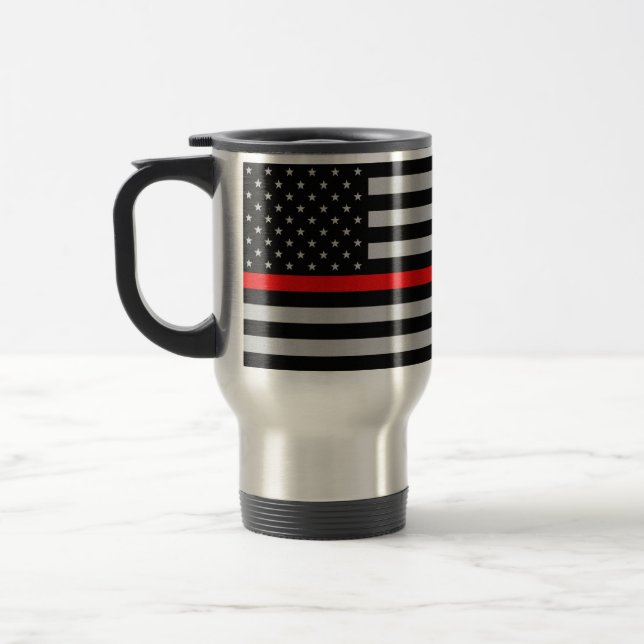 Thin Red Line Fireman Flag Mug (Left)