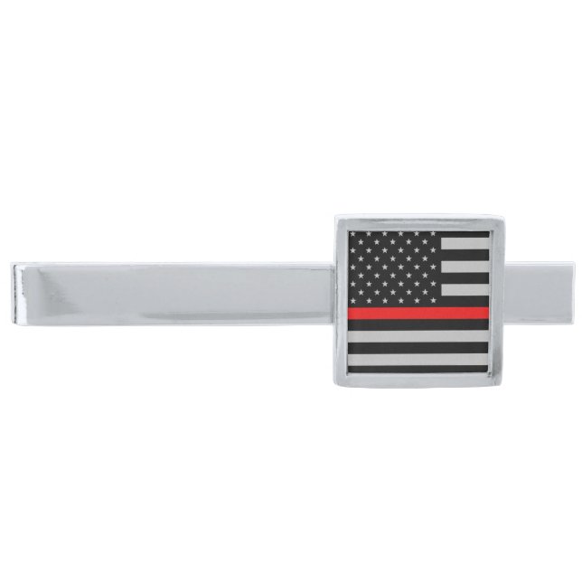 Thin Red Line Fireman Flag Tie Bar (Front)
