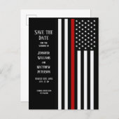 Thin Red Line Flag Announcement Postcard (Front/Back)