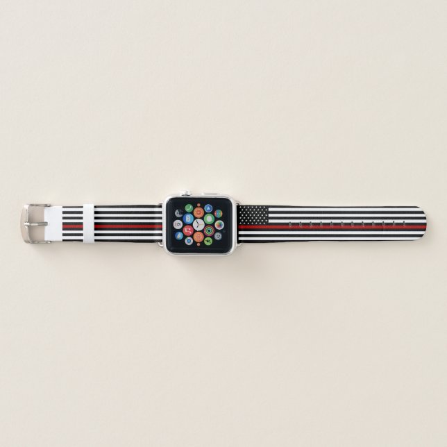 Thin Red Line Flag Apple Watch Band (Front)