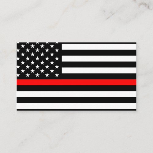 Thin Red Line Flag Business Card