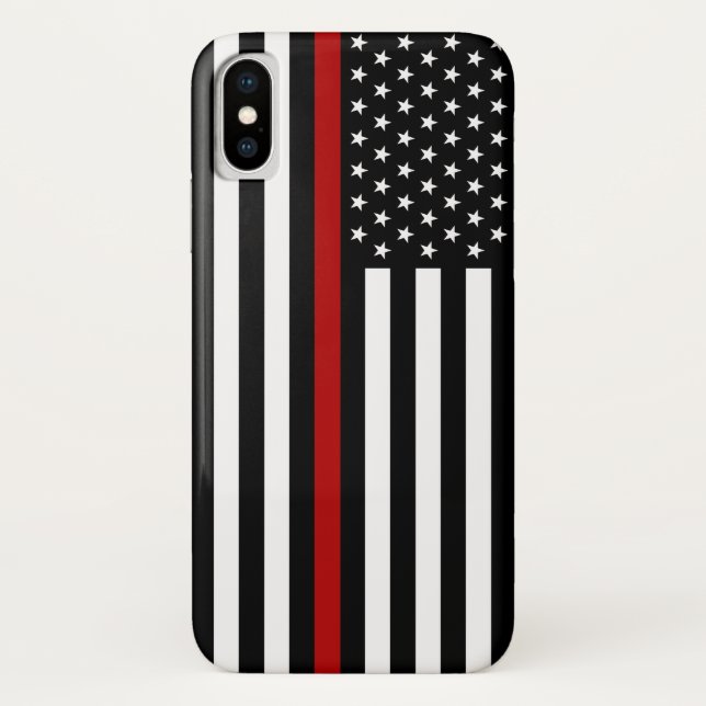 Thin Red Line Flag Case-Mate iPhone Case (Back)